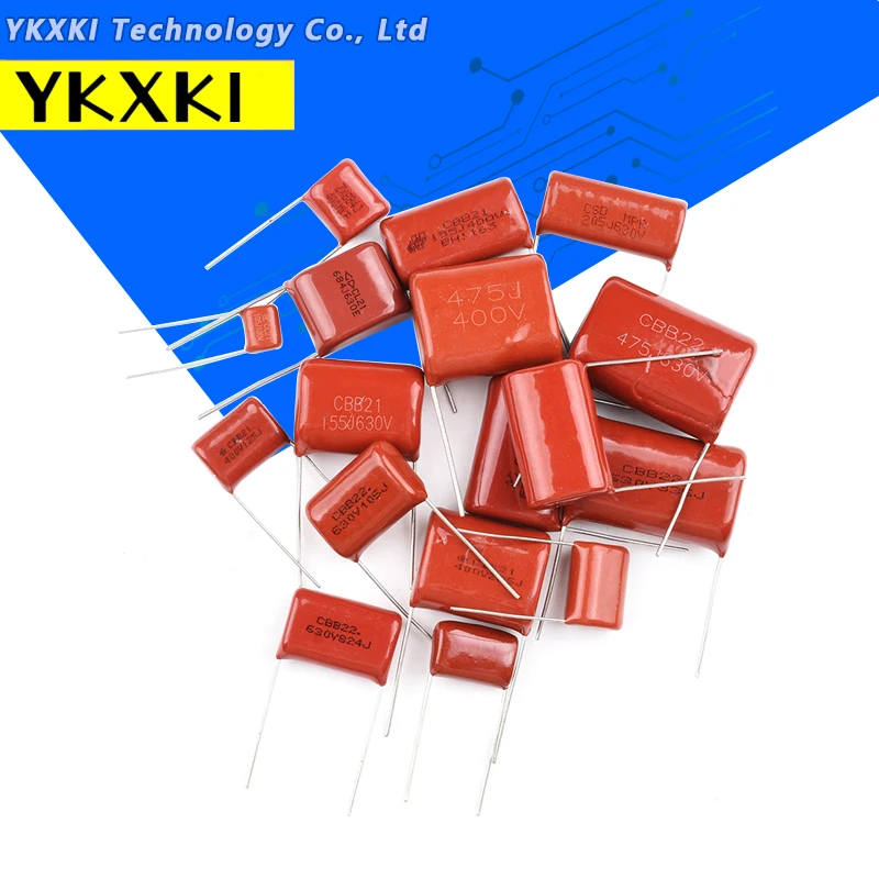 10pcs 100V 393 473 683 104 224 394 474 105 335 106 101 471 102 152 222 332 472 682 103 223 333 J CBB Capacitor 1UF 0.1UF 0.47UF