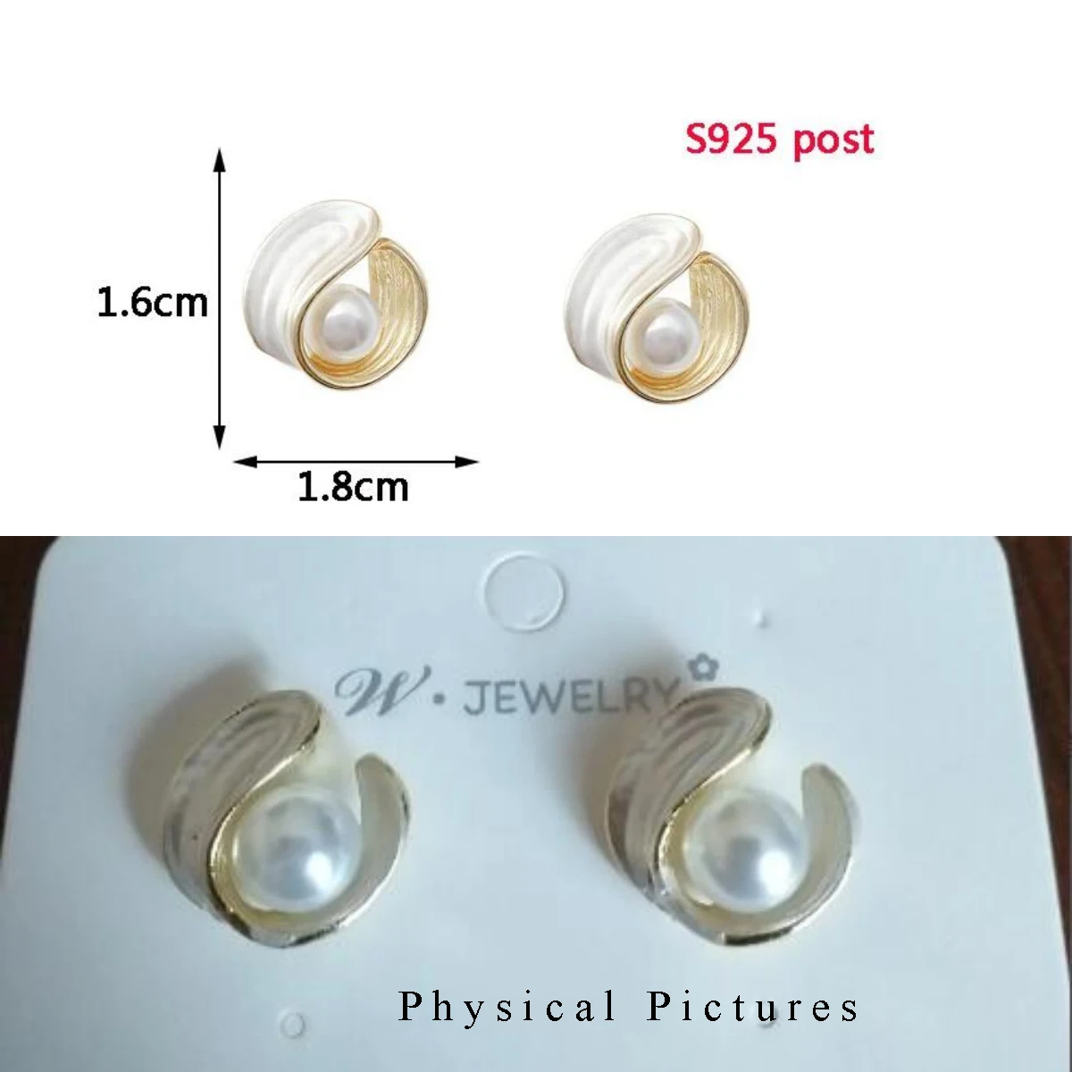 Pendientes irregulares de concha blanca y dorada para mujer, pendientes de perlas con personalidad única, joyería de fiesta, regalo de cumpleaños