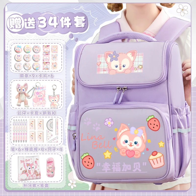 Sanrio Melody Girl Student Backpack for Grades 1-6, Large Capacity Children's Backpack for School, Backpack for Returning to