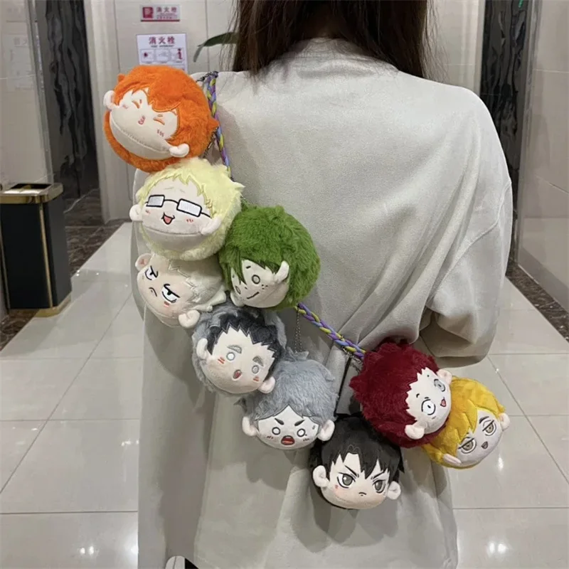 

10 см Haikyuu кукла сумка кулон Hinata Shoyo Kageyama Tobio Sugawara Koushi Yu Nishinoya плюшевые игрушки аниме подарок на день рождения фанаты