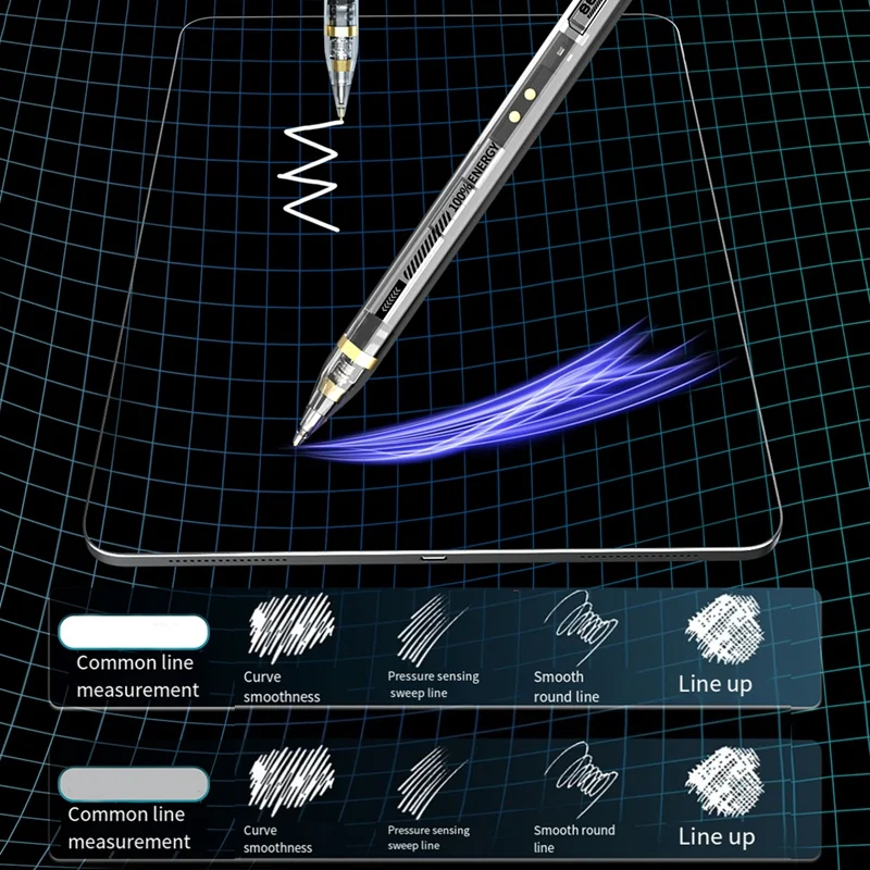 Lápiz transparente para tabletas Air 4, 5 Pro, 11, 12,9, Mini 6, con carga inalámbrica, lápiz táctil antipalma