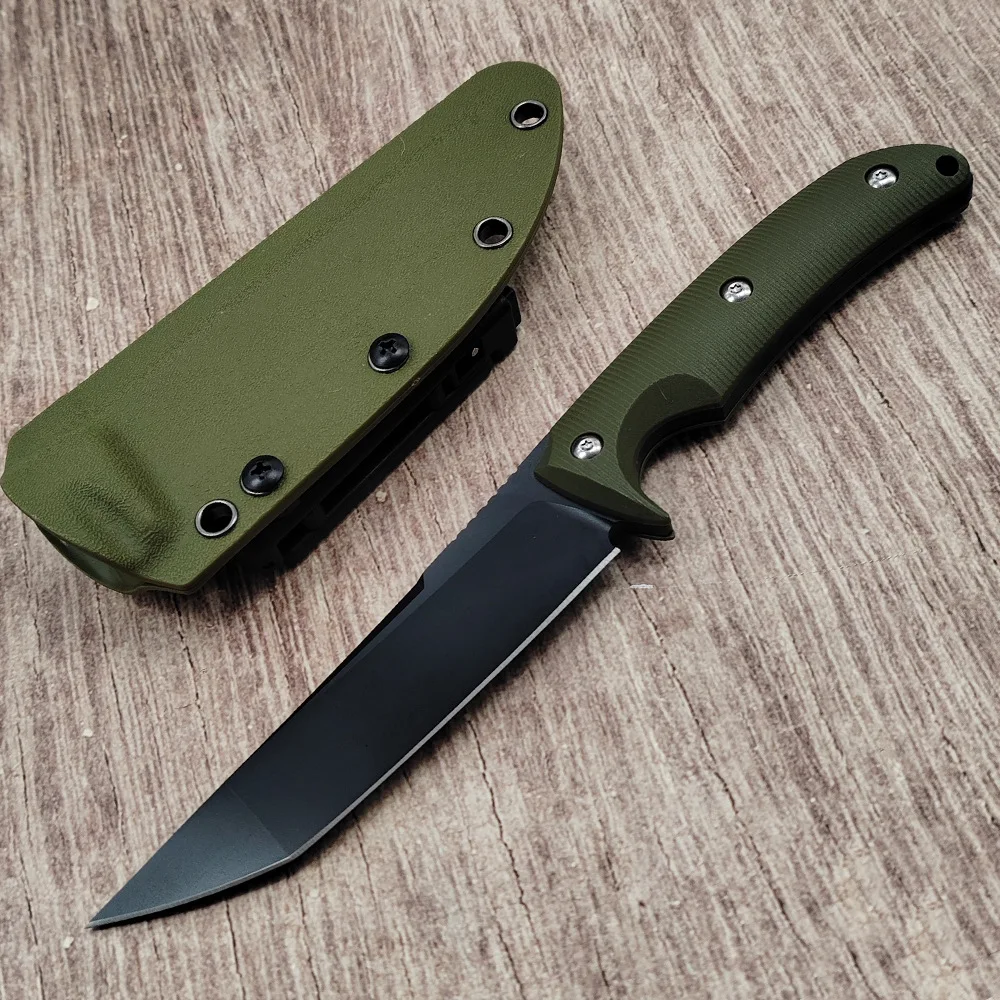 

Нож с прямым лезвием в ножнах из высокоуглеродистой инструментальной стали D2, рукоять G10, для активного отдыха, кемпинга, выживания, фруктовый нож, серия Adventure