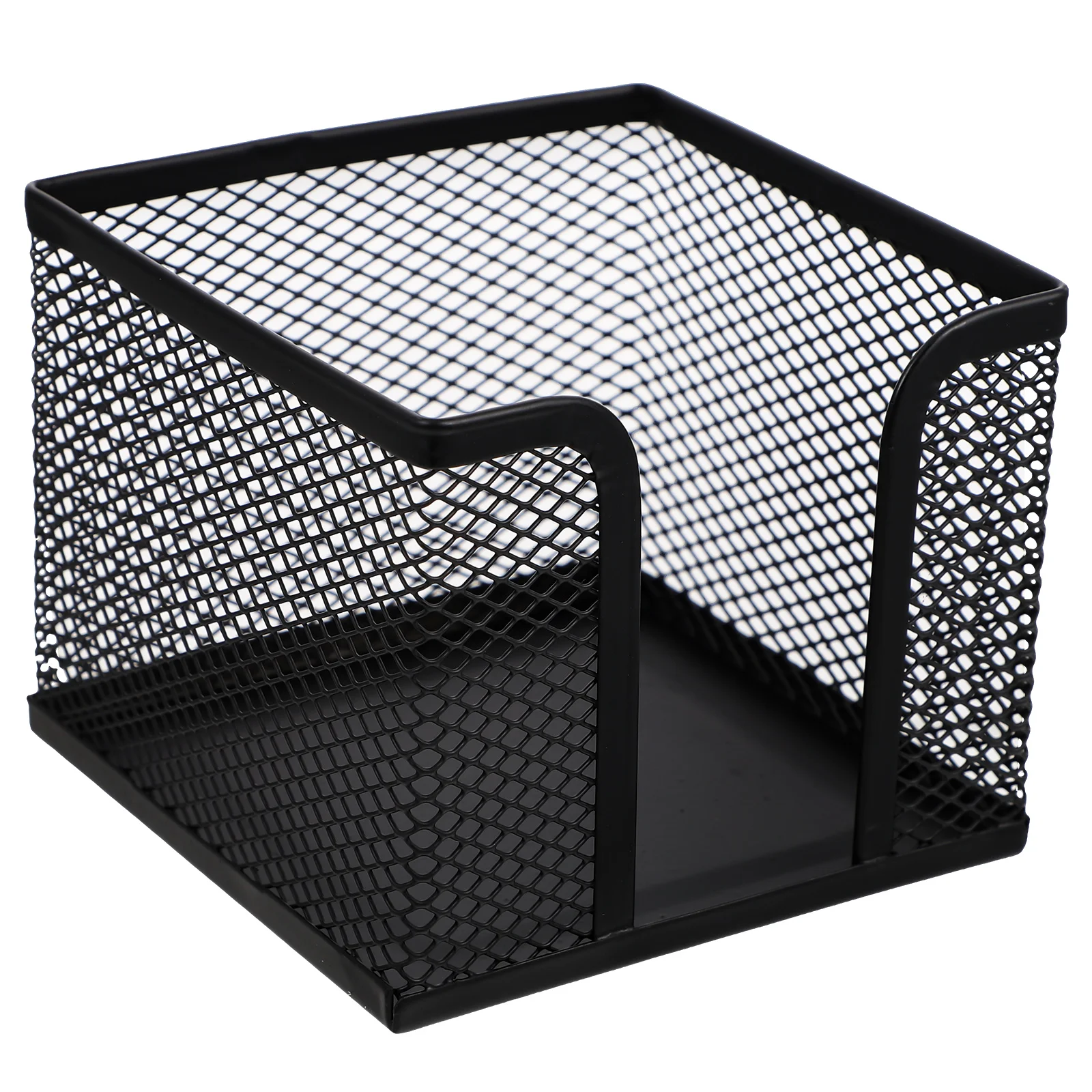 

Iron Mesh Notepad Holder Desk Organizer Memo Pad Dispenser Napkin Storage Box Office Supplies Home Bedroom Living Room Dorm