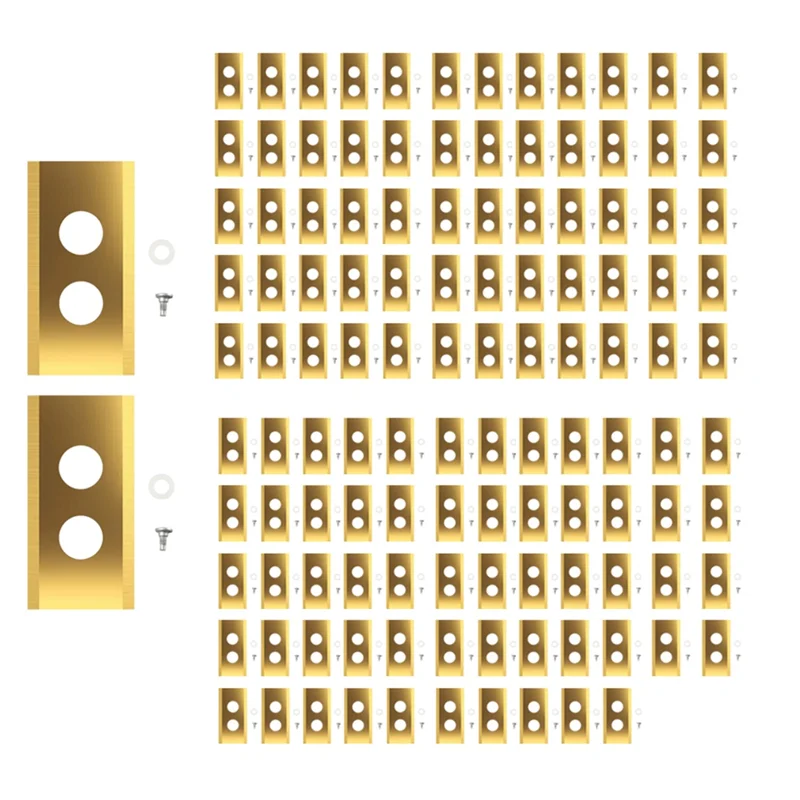 

ABWR-Grass Cutter Replacement Cutting Blades 120Pcs For Mammotion Luba Lawnmower Trimmer Double Hole Gold