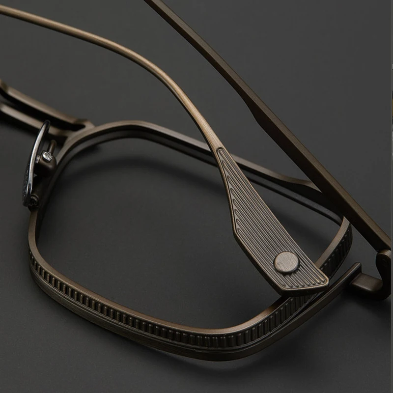 

Square Unique Design Spectacle Frame Pure Titanium Men Japanese Style Glasses Frames Fashion Retro Women Handmade Eyeglasses New