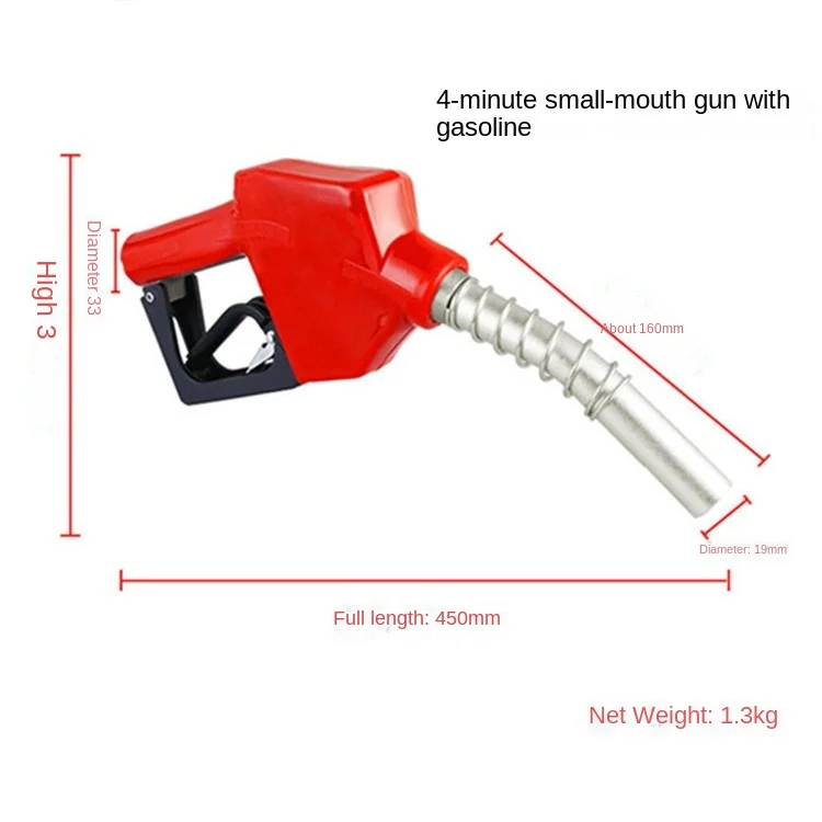 AC-11A 3/4BSP 45L/min Fuel Nozzle Aluminum Auto Cut-off Fuelling Nozzle Gas Station Refueling Oil Diesel Oil Dispensing Tool