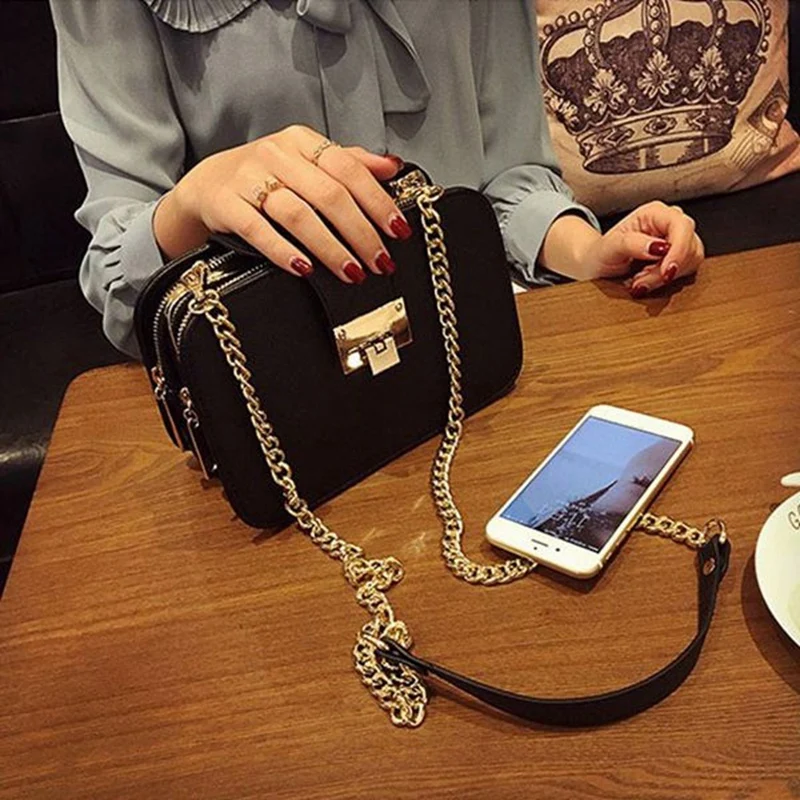 Spring New Fashion Women Shoulder Bag Chain Strap Flap Designer Handbags Clutch Bag Ladies Messenger Bags With Metal Buckle