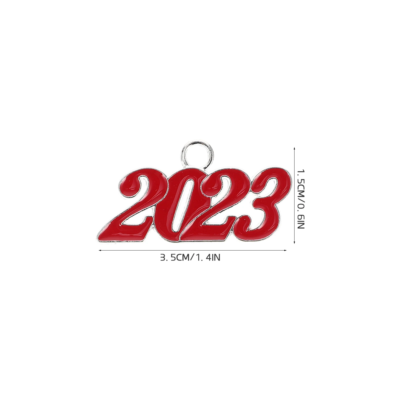 

25Pcs Colorful 2023 Jewelry Charms Premium Small Metal Pendants for Graduation Christmas New Year Crafting Bracelet Necklace