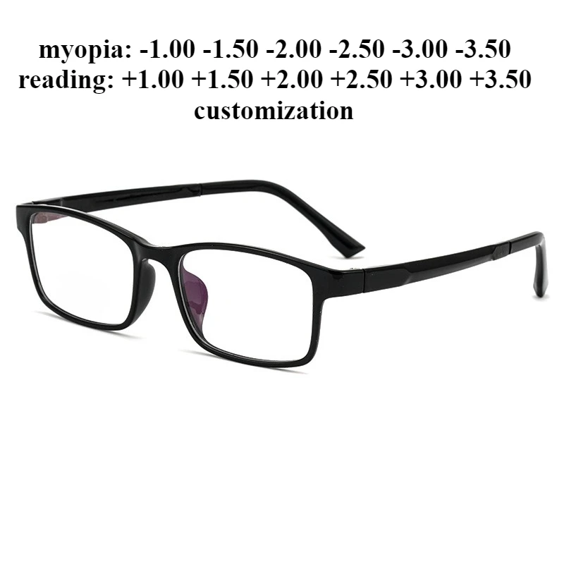 50-18 الرجال وجه صغير مكافحة الضوء الأزرق نظارات للقراءة مخصص قصر النظر نظارات البصرية وصفة طبية العدسات درجة الاستجماتيزم #1