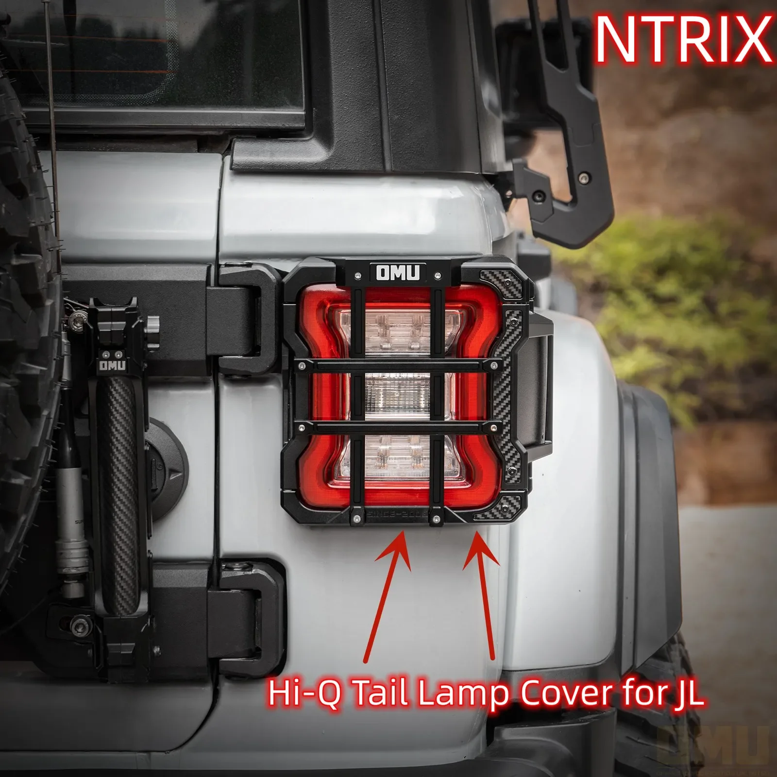 

KQX Hi-Q Taillight Protective Shell TailLamp Guard Cover Aluminum&Carbon Fiber For Jeep Wrangler JL Car Accessories O120