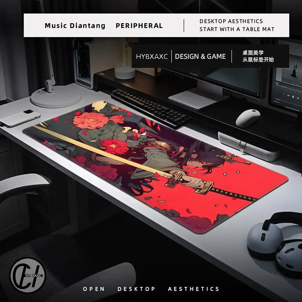 Demon Slayer Mouse Pad Gaming Laptops Keyboard Mat Deskmat Pc Accessories Desk Protector Mousepad Gamer Mats Anime Mause Pads