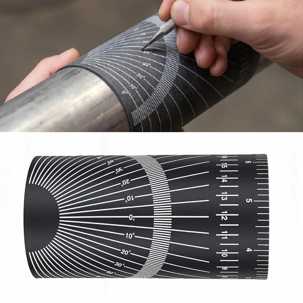 Flexible Pipe Measuring Tool PVC Cloth Wide Measurement Range Layout Gauge Finely-Printed Scale Degree Scale