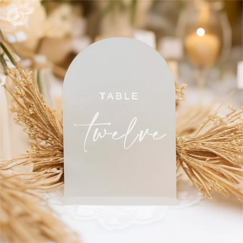 

Frosted Acrylic Wedding Table Number,Frosted Wedding Decoration, Arch Table Numbers,Wedding Signage