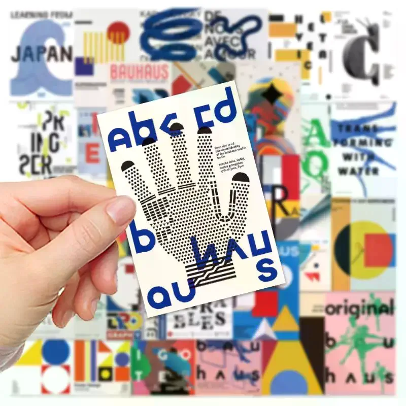 สติกเกอร์ศิลปะแนวบาวเฮาส์ 40 ชิ้น/ชุด ลายกราฟฟิตี้เท่ๆ แบบนามธรรม สำหรับตกแต่งสเก็ตบอร์ด โทรศัพท์ แล็ปท็อป กระเป๋าเดินทาง