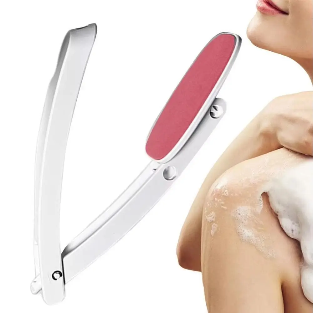 

Long Curved Handle Foldable Back Applicator Streak Reusable Back Lotion Tools Extendable Washable Bath Scrubber Sunscreen