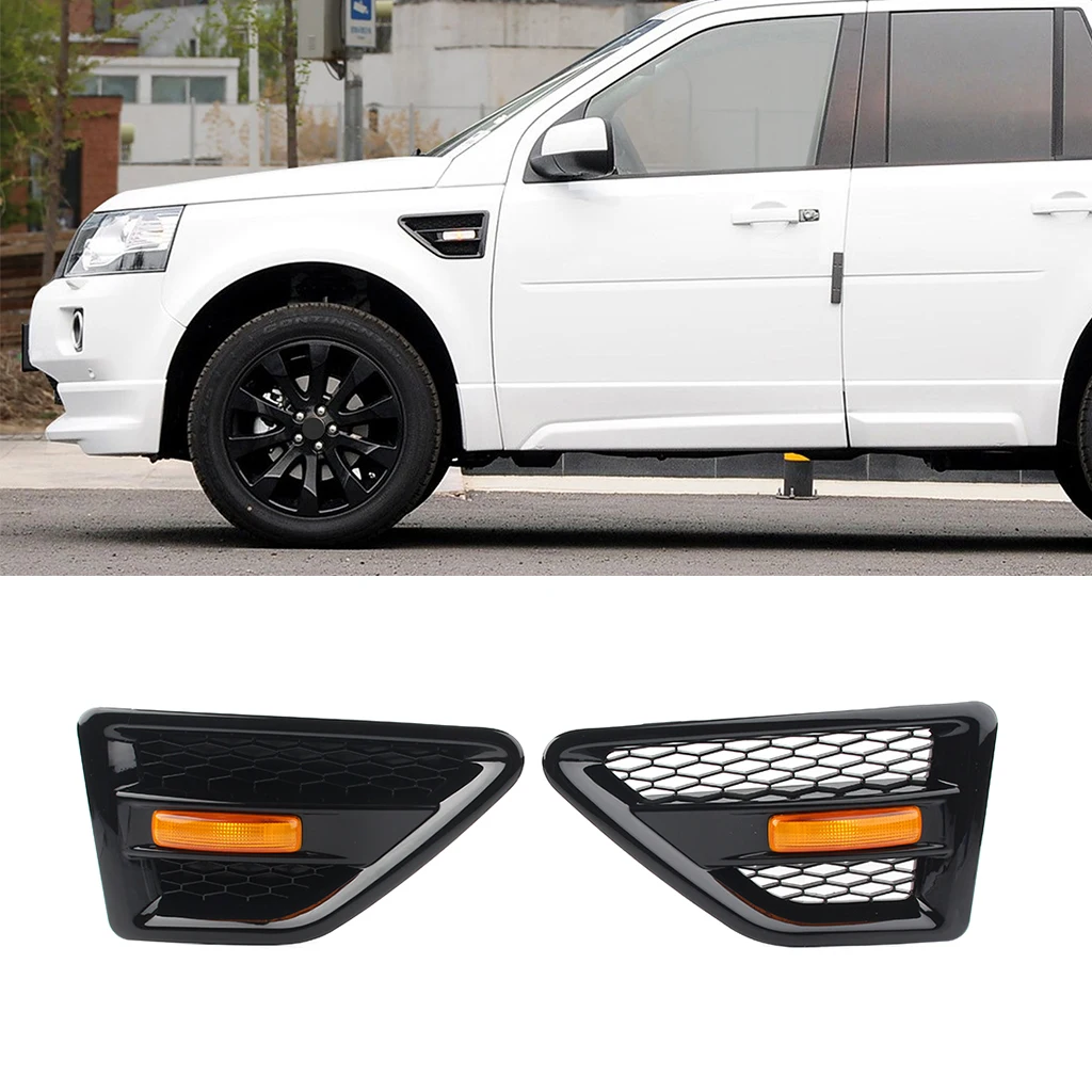 2Pcs Car Front Grille Side Vent Mesh Grill For Land Rover Freelander2 LR2 2006 2007 2008 2009 2010 2011 2012 2013 2014 2015 2016