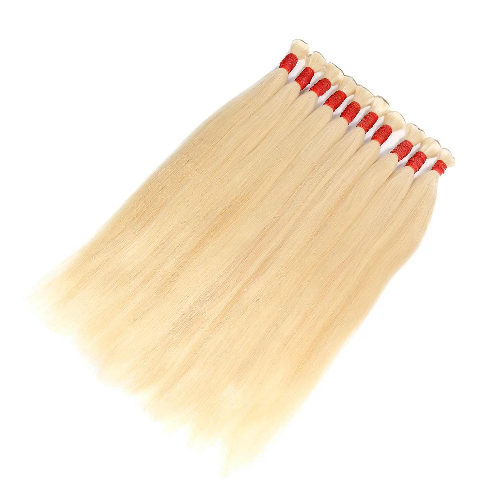 613 Honey Blonde Color Straight Human Hair Bulk For Braiding Brazilian Remy Hair Bulk For Braids Human Hair Extensions Wholesale