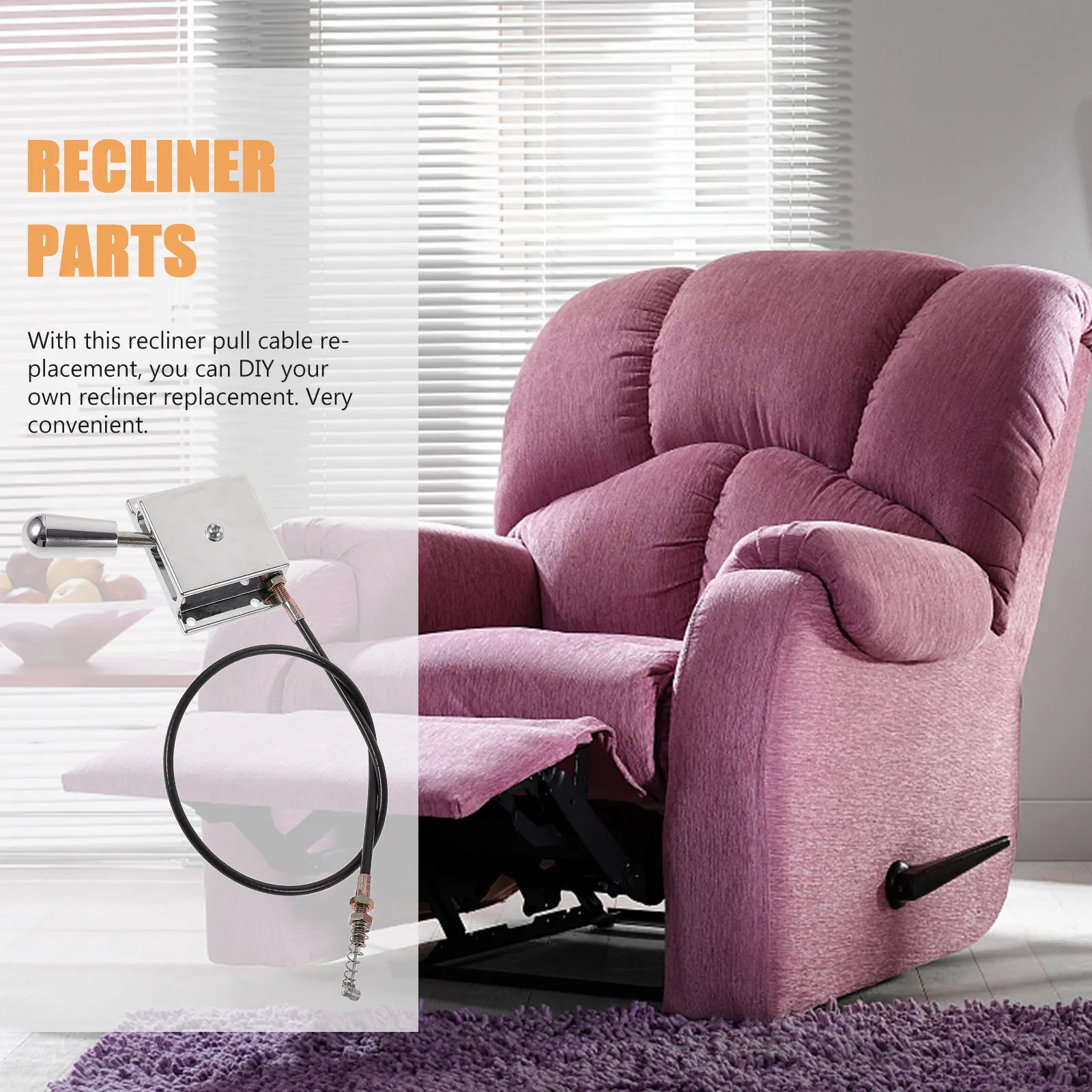 

Universal Recliner Pull Cable Handle Replacement Strong Reinforced Sofa Chair Release Pull Cable DIY Sofa Recliner Handle