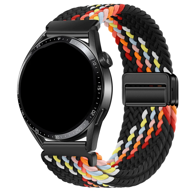 Braided Loops Magnetic clasp for Samsung Watch 6/5/4/Huawei GT 4/Amazfit GTR/Garmin Fenix 7/Fitbit Versa 2/3/4 watch strap