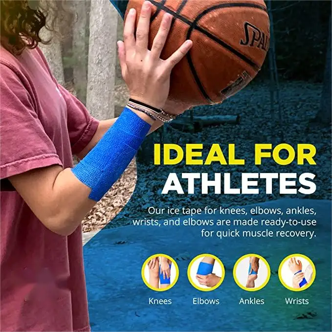 Ice Bandage Instant Cooling Ice Tape Muscle Recovery  Cooling and Compression Tape for Athletes and Adults