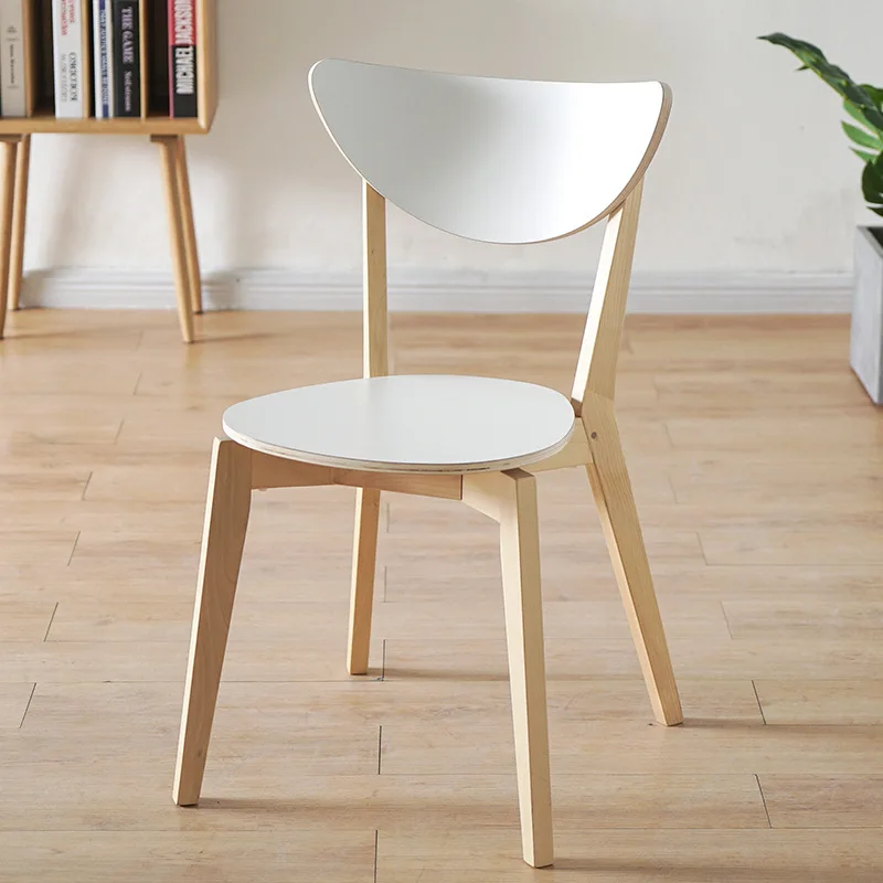 

Nordic Dining Chairs Home Modern Simple Thickened Minimalist Modern Kitchen Home Economy Ins Backrest Chair Adult wooden Chair