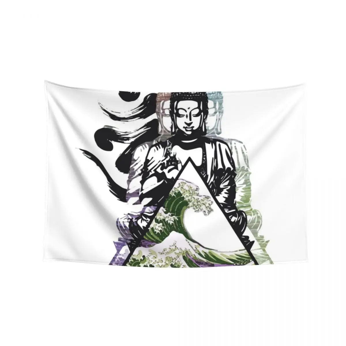 

Buddha vaporwave Japanese inspired digital artwork Tapestry Carpet Wall Korean Room Decor Anime Decor Tapestry