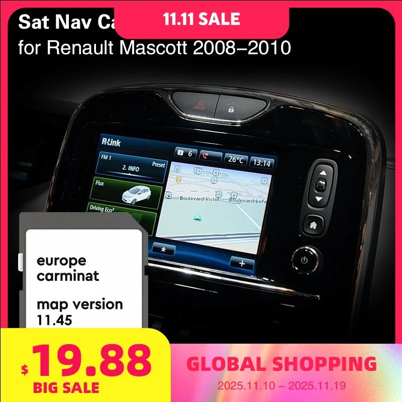 

Carminat 11.45 for Renault Mascott 2008 2010 Automobile Gps Map Version Software Update SD Navi Card Cover Netherlands Germany