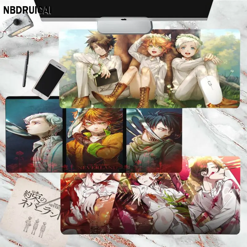 Promised Neverland Funny Gamer Speed Mice Retail Small Rubber Mousepad Size For Game Keyboard Pad