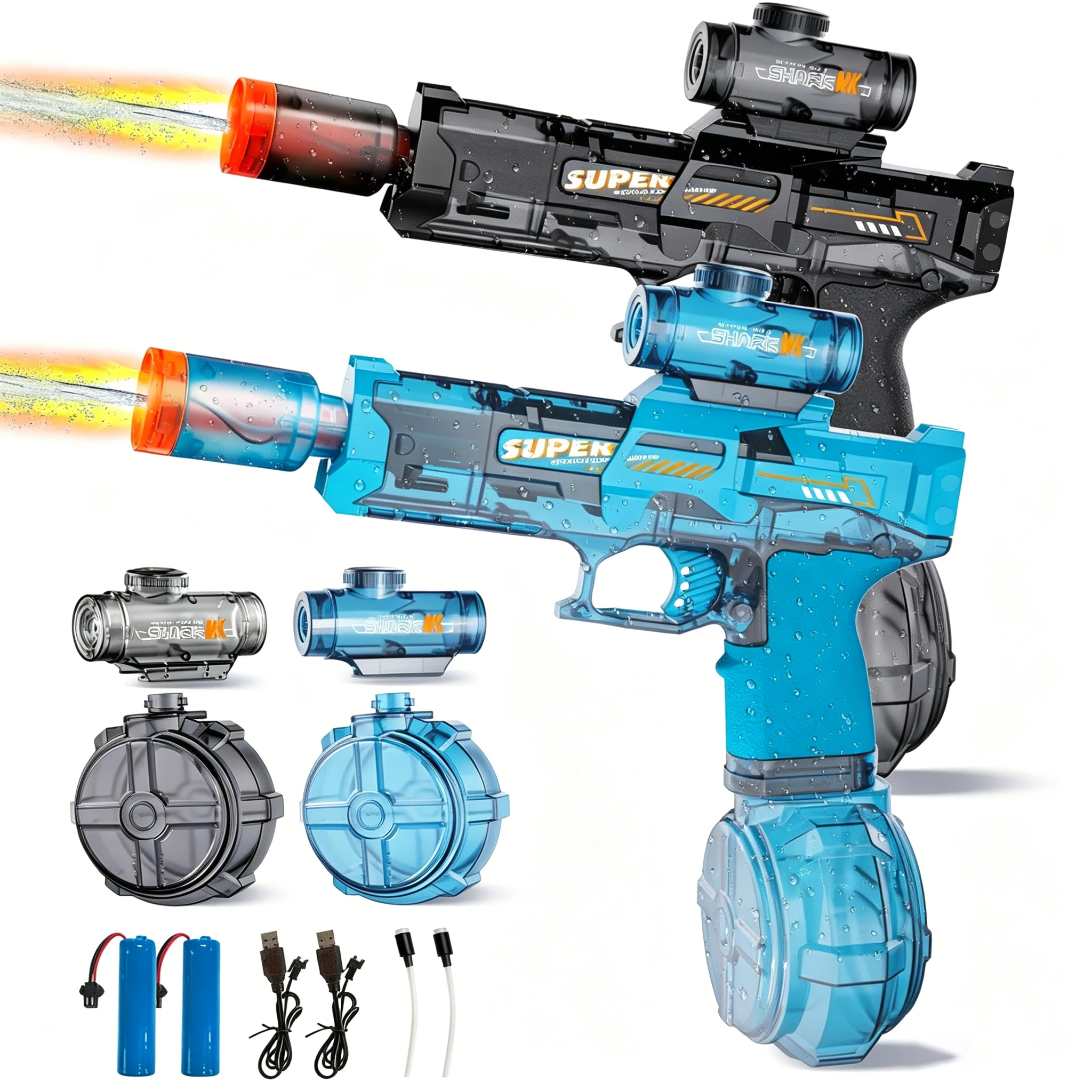 Electric Water Gun for Kids, Automatic Water Blaster with USB Rechargeable Squirt Gun, Long Range Summer Pool Toy