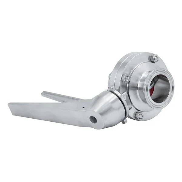 50.8MM 2Inch Sanitary Stainless Steel SMS SS316L Manual Clamp Butterfly Valve with Stainless Steel Handle for Water Media