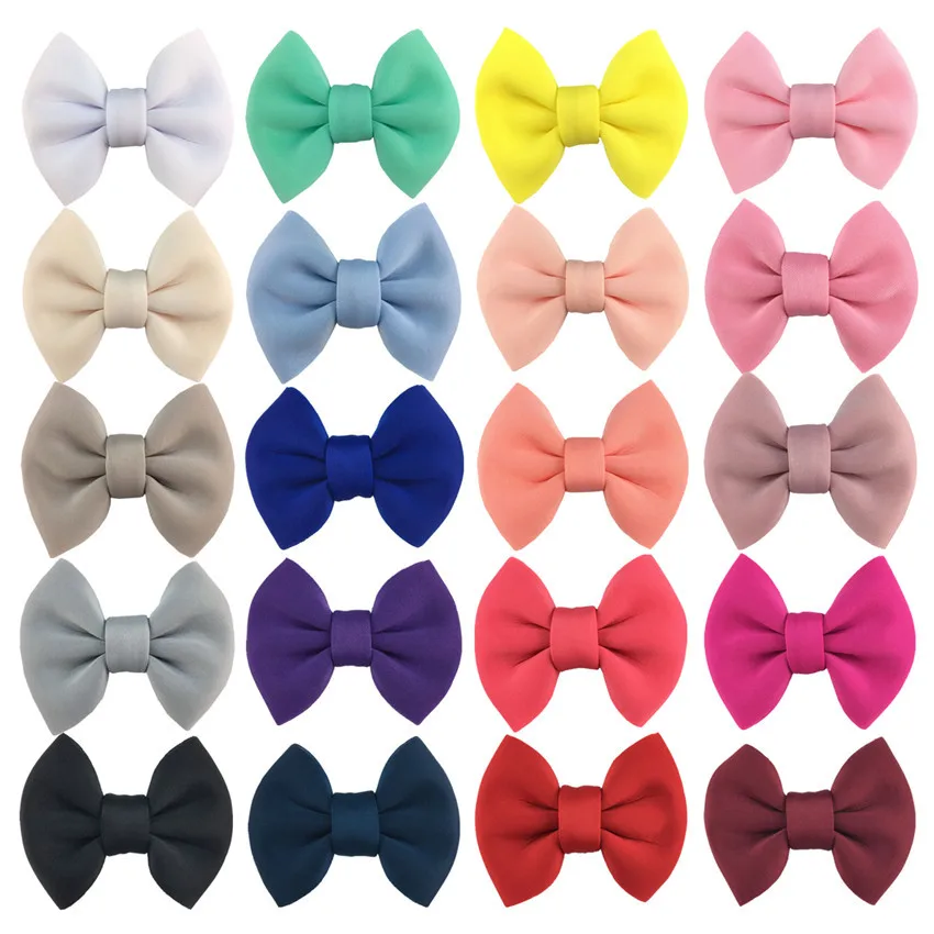 

250pcs Wholesale 4inch New Bow European American Children's Headwear Diy Accessories 2020 Air Layer Bow Without Clip