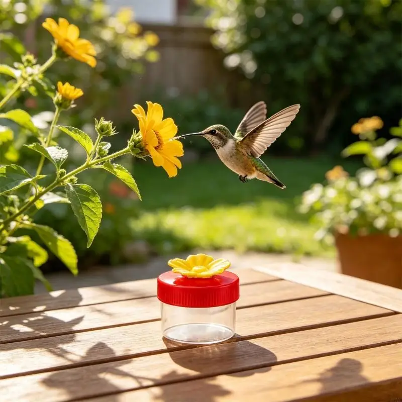 Tree Hanging Bird Water Cup Set of 4 Outdoor Hanging Hummingbird Feeders J0MC