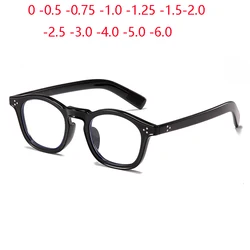 0 -0.5 -0.75 To -6.0 Anti Blue Rays Oval Shortsighted Prescription Glasses Women TR90 1.56 Aspheric Nearsighted Glasses For Men
