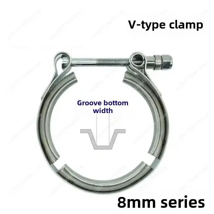 Slot Width 8mm Non-standard Series Stainless Steel 304 Flange Connector V-type Slot V-type Clamp