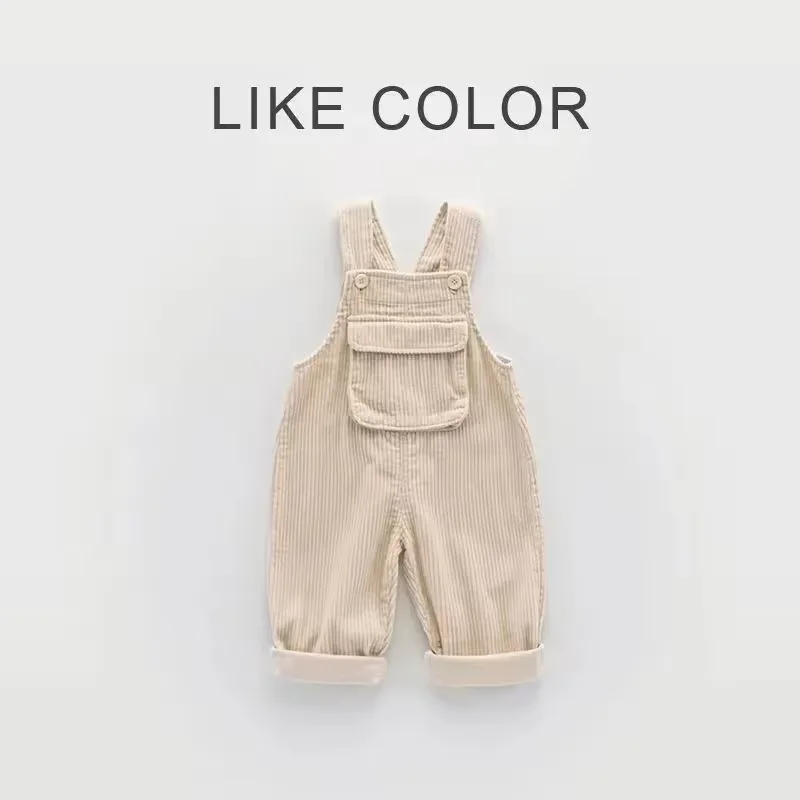 Children\'s Overalls Spring Autumn New Styles Casual Comfortable One-piece Pants Boys Girls Korean Style Corduroy Pants