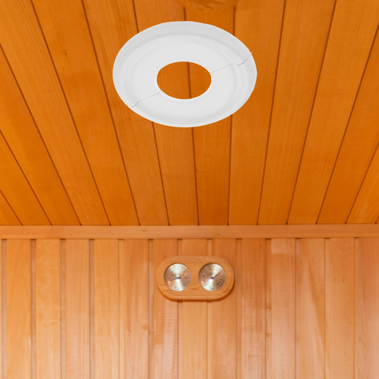 

Ceiling Decorative Cover 9.84 Inch Round Medallion for Light Fixtures Fans White PU Material Easy Clean Versatile Use Lighting