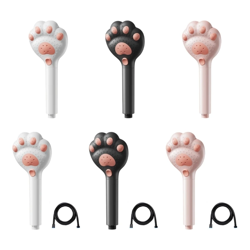 Elegant Cats Paws Shower Head Pressure Sprays & Strong ABS Construction Funny Shower Head 25Cm for Bathroom
