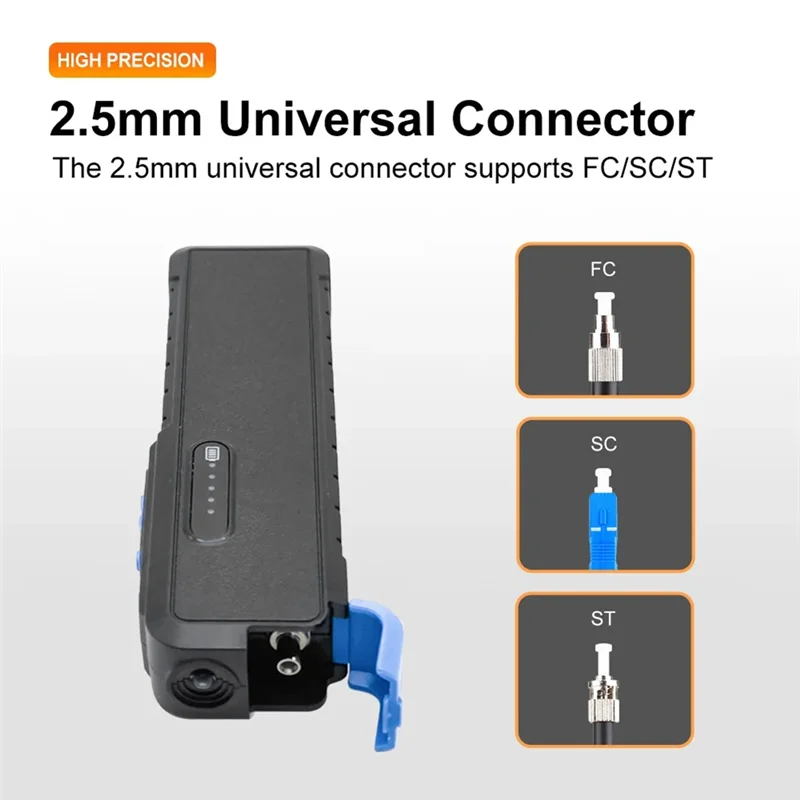 ABMI-VFL Localizzatore visivo di guasti Tester di luce rossa Cavo in fibra ottica ricaricabile da 50 MW con funzione di illuminazione a LED,