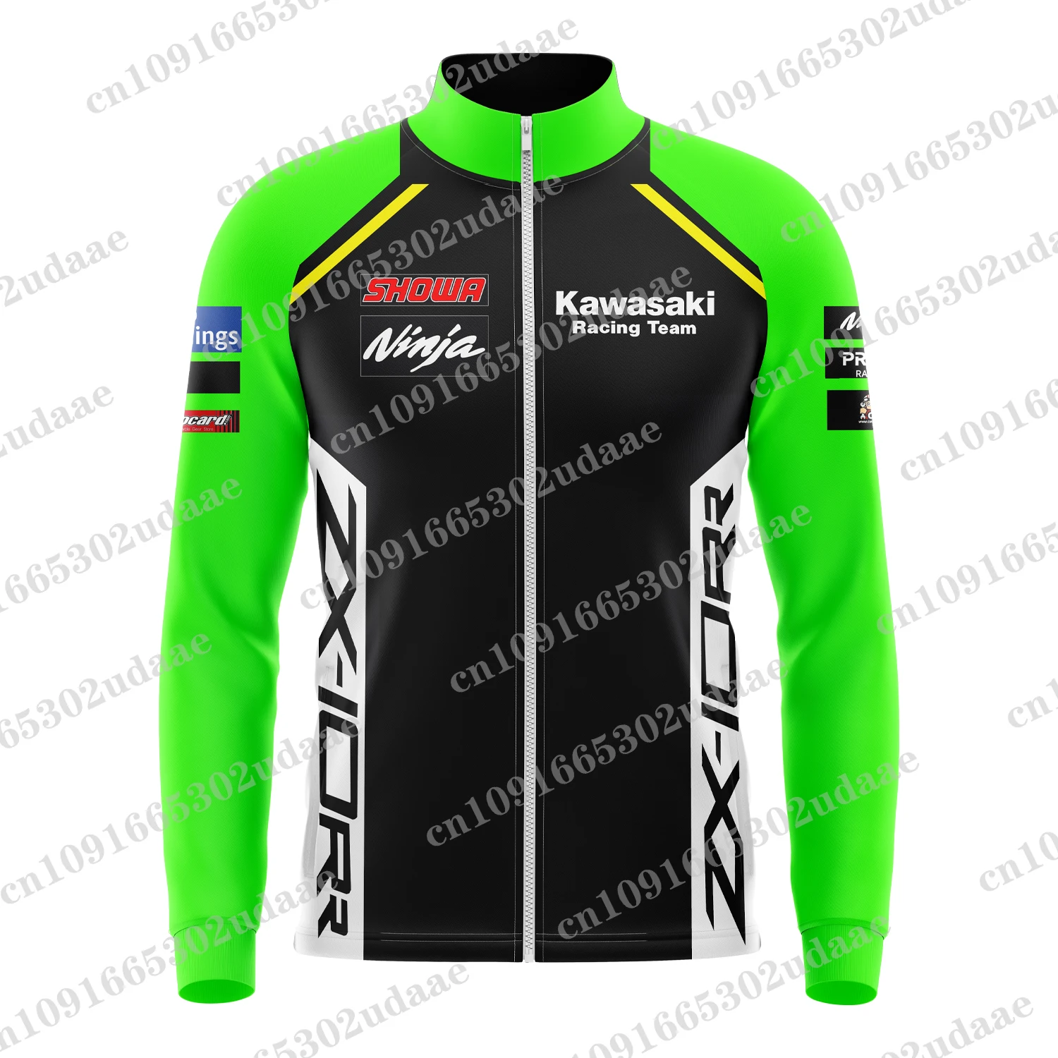 2024 New Kawasaki Racing Racing Racing Enthusiasts Men\'s and Women\'s Jackets Zipper Hoodies