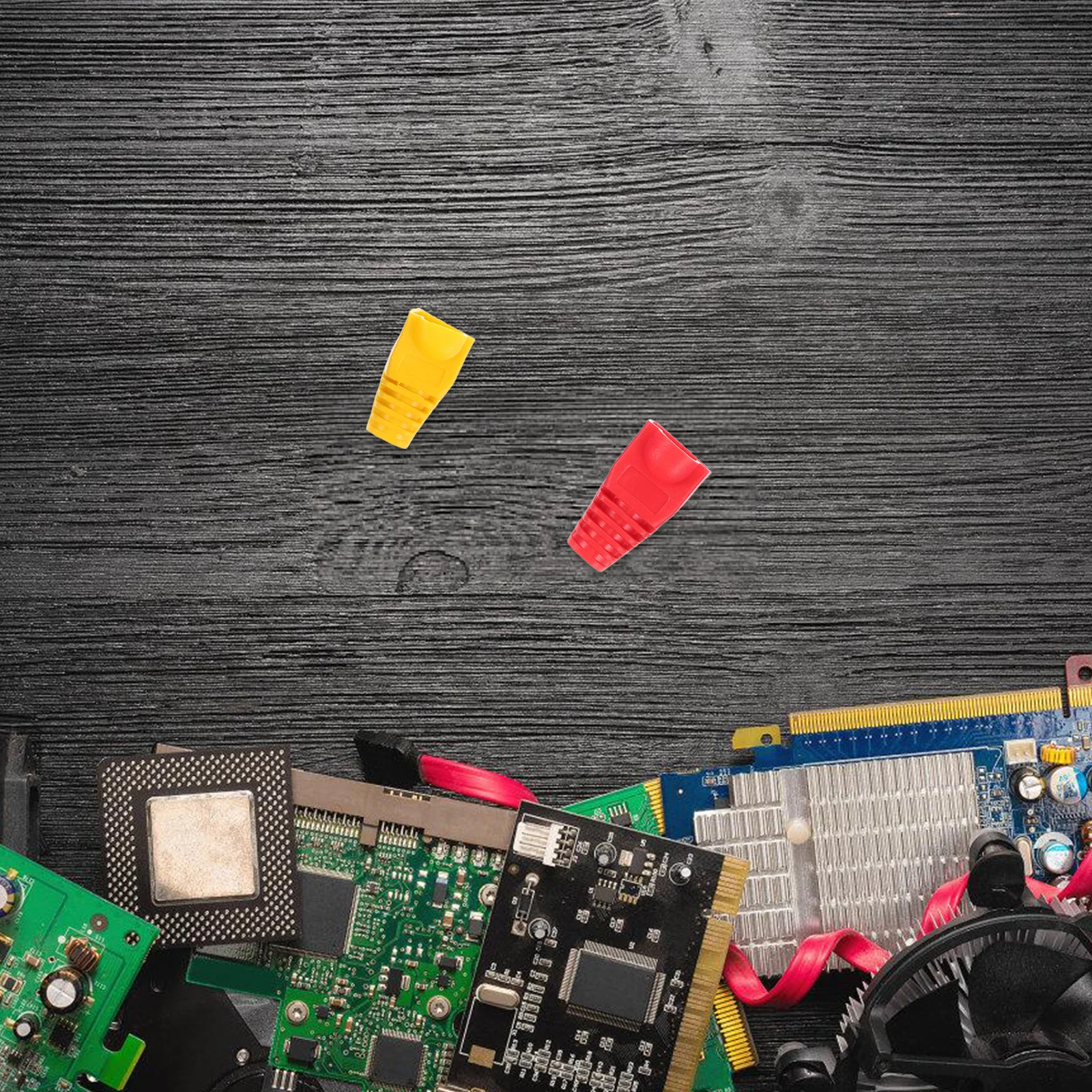 

50Pcs Cable Connector Caps Ethernet Boot Heads Protective Covers for Cat6 Cat7 Network Cables Wire Cover Cable Sleeve