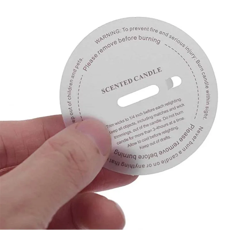 DIY Manual Fragrance Candle Stickers Label Cup Sticker Translucent Candle Round Sulfuric Acid Paper Dust Proof Sticker