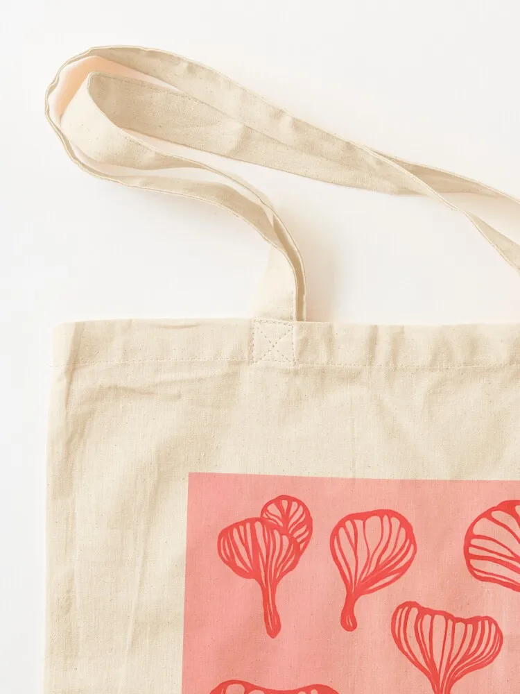 الأحمر المحار الفطر اللوحة حمل حقيبة قابلة للطي حقيبة قابلة لإعادة الاستخدام حقيبة تسوق قماش مخصص حمل قماش #3