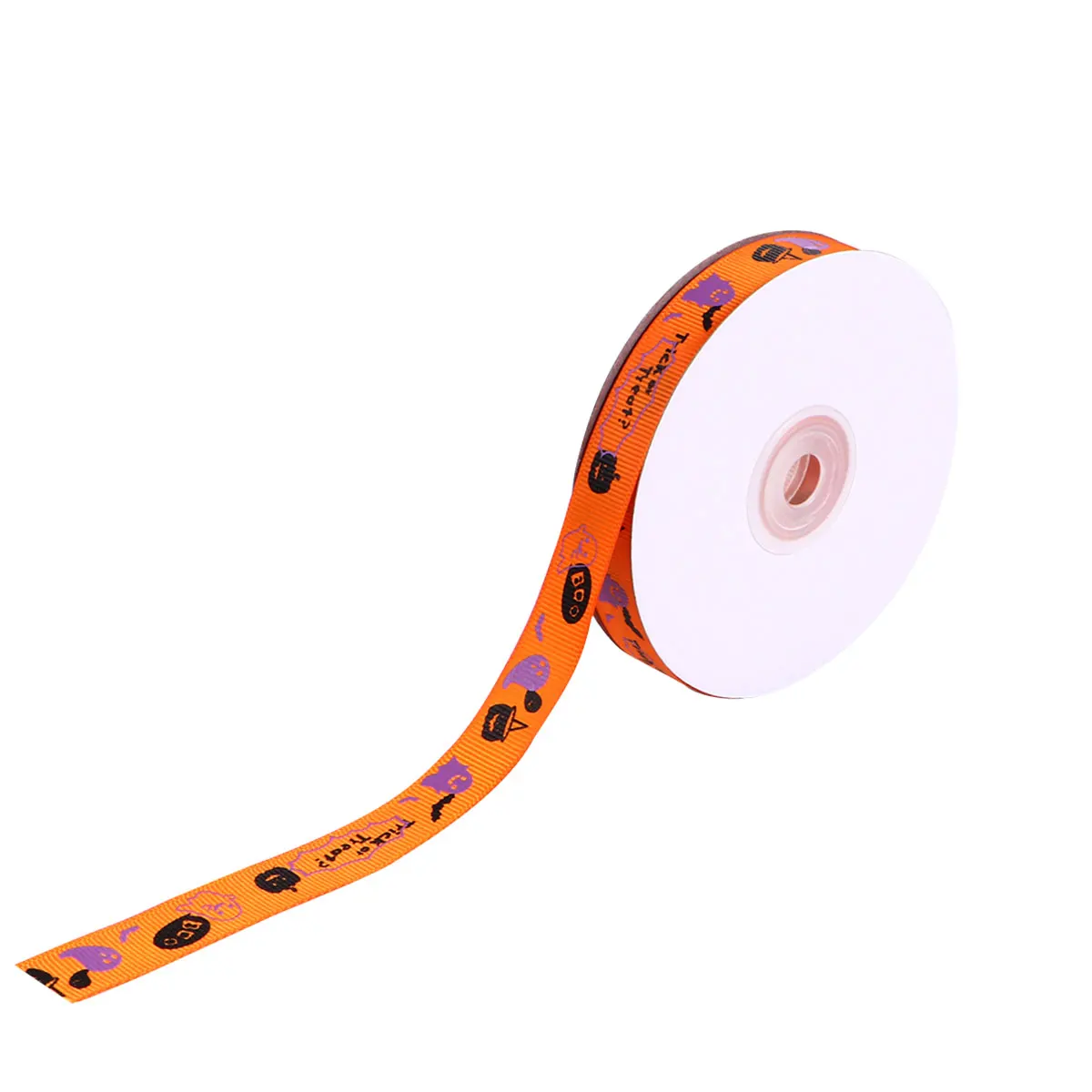 

1 Roll Halloween Packing Ribbon Polyester Material Durable for Gift Wrapping Home Decoration DIY Packing Ribbon