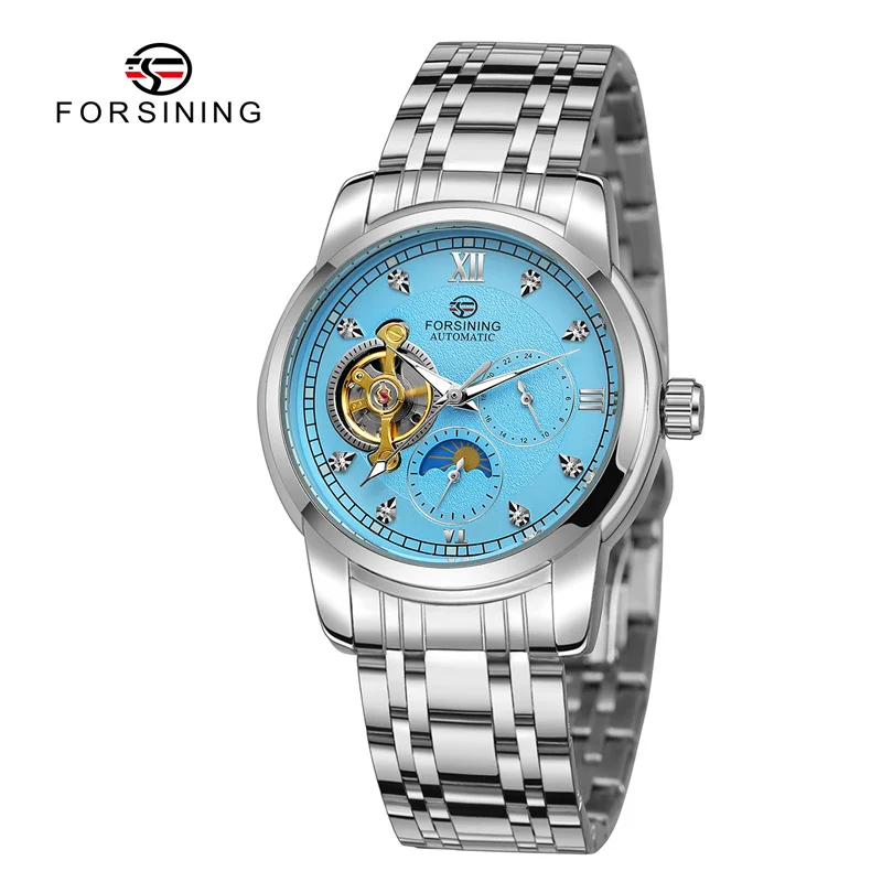 Forsining Automatic Mechanical Men Watch New Relojes Luxury Dress Wristwatch Waterproof Luminous Montre Date Tourbillon Watches