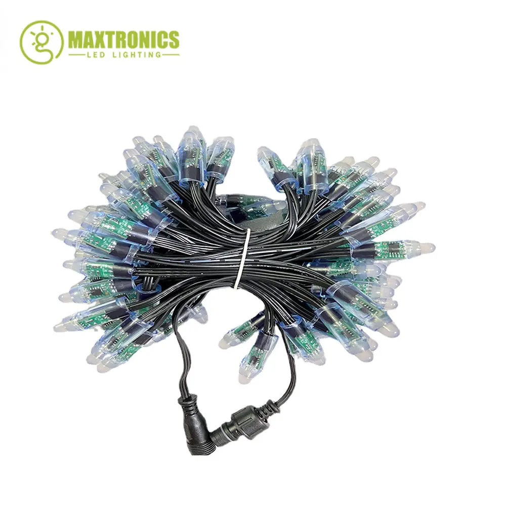 1000PCS 18awg 12V Addressable LED Pixel WS2811 12mm Module RGB String Light Signboard Matrix Backlight TV Display Screen IP68