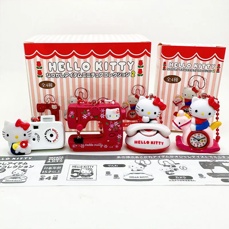กล่องสุ่มของสะสมรูปการ์ตูน Hello Kitty ฉลองครบรอบ 50 ปี กล้องถ่ายรูป ของตกแต่งโต๊ะทำงาน ของขวัญน่ารัก สร้างสรรค์ ของเล่นสุดฮิต