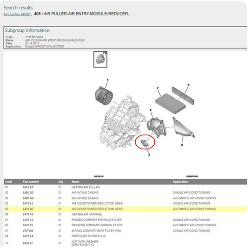 6447NL 6479G7 647914 brand new air conditioning blend door actuator motor for Peugeot 308 408 Citroen C4 Lounge C4L