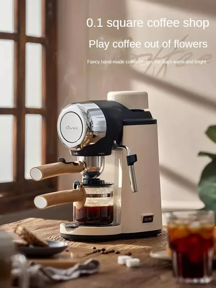 Bear italian coffee machine high-pressure extraction Italian steam milk bubble dripping home office semi-automatic coffee pot