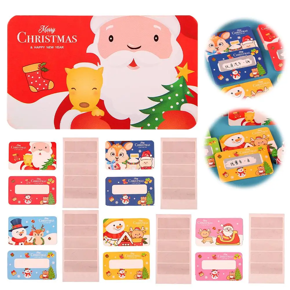 DIY Self-made Christmas Reward Scratch Card Handwritten Xmas Lucky Stickers Scratch Stickers Award Card Reward Off Decor Sc D3H8