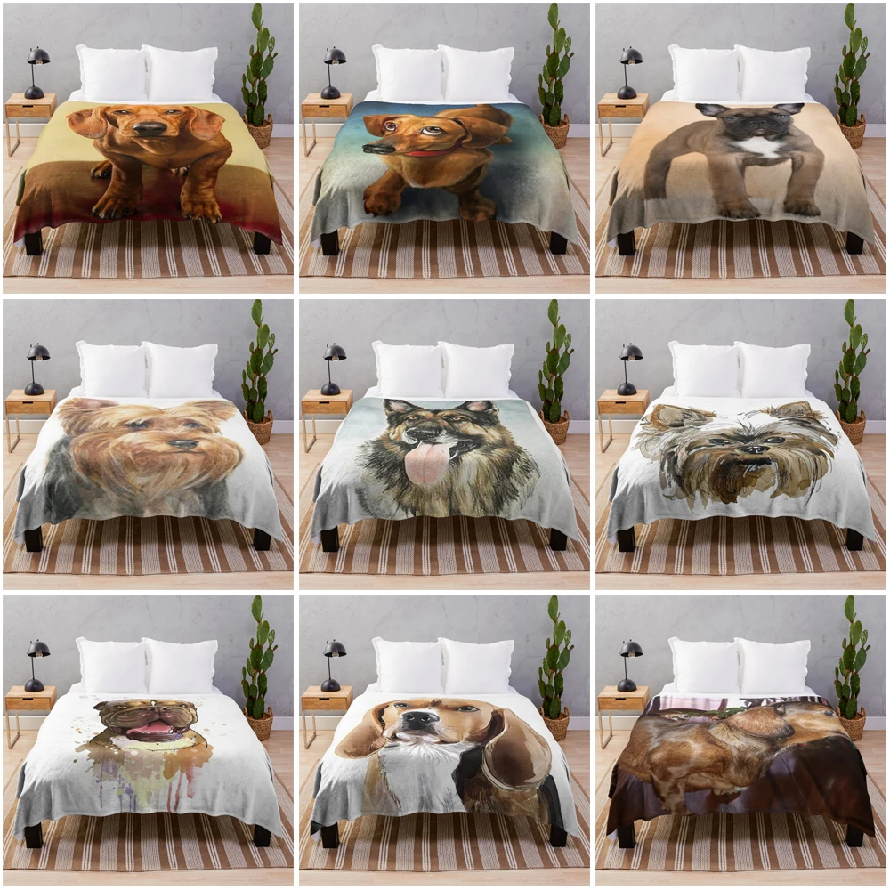 Cover blankets Sofa throw blanket coraline fleece blanket cooling blanket decorative bed blankets Plaid inuyasha shiba inu dogs